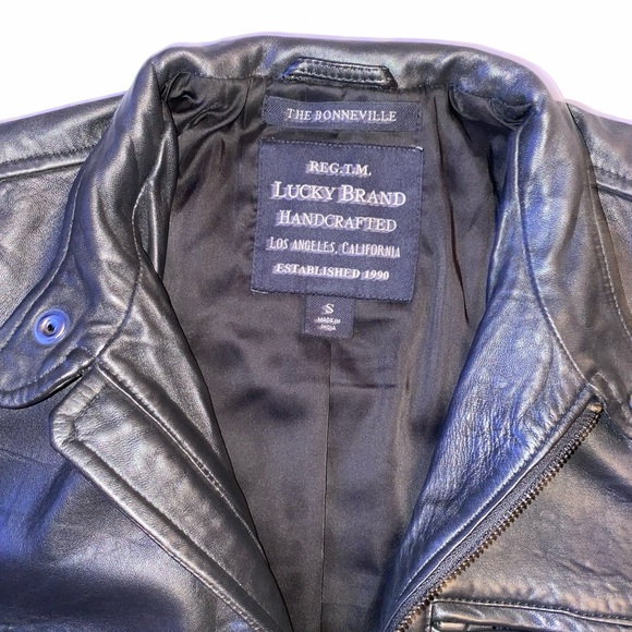 Lucky Brand Bonneville Leather Jacket - Picture 2 of 3